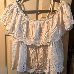 White Eyelet Old Navy Off-Shoulder Top